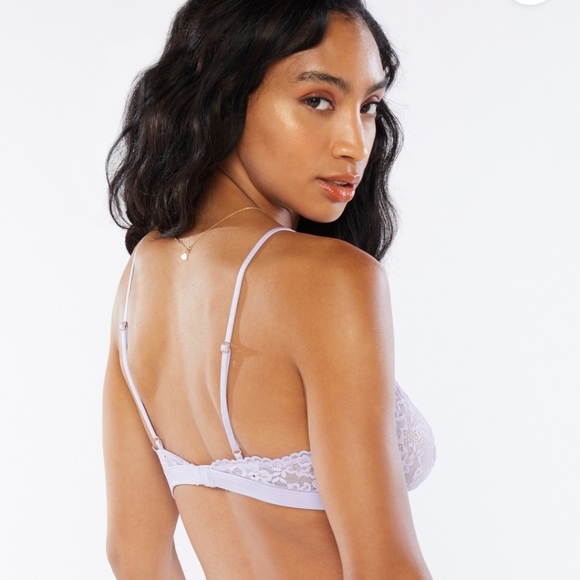 Savage X Fenty Purple Lavender Floral Lace & Mesh Bralette - Picture 8 of 15